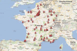 La carte des radars établie pas 40 millions d'automobilistes © Google