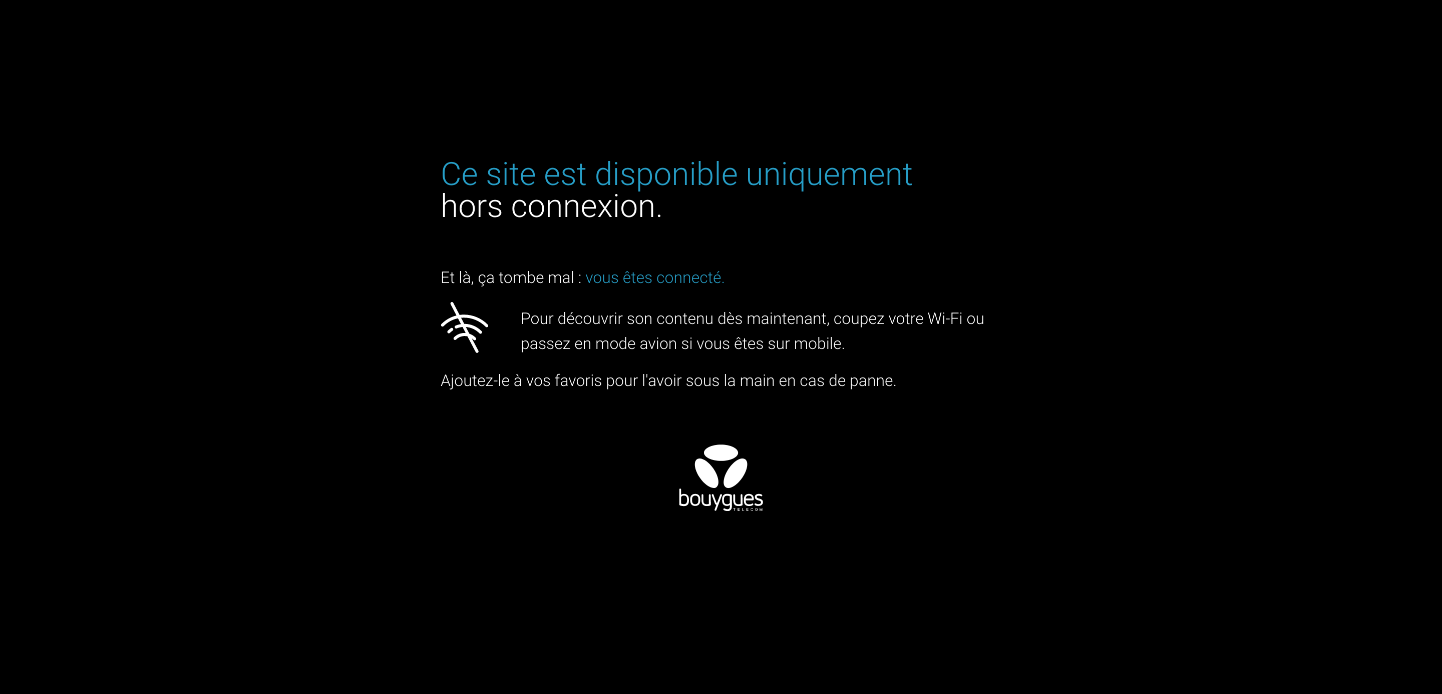 site disponible hors connexion